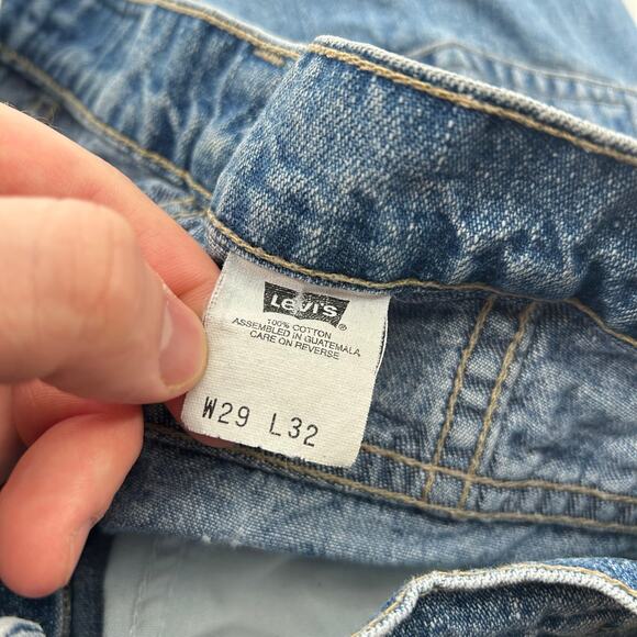 Vintage 90s men's Levi's L2 SilverTab Skater Grunge Baggy Blue Denim Jeans 29x32 - Picture 4 of 11